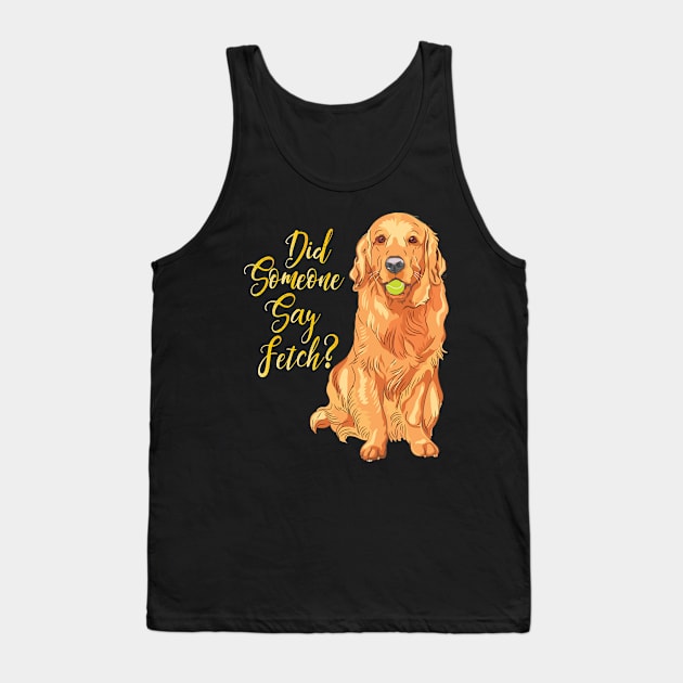 Golden Retriever Mom Gift Golden Labrador Tank Top by PomegranatePower